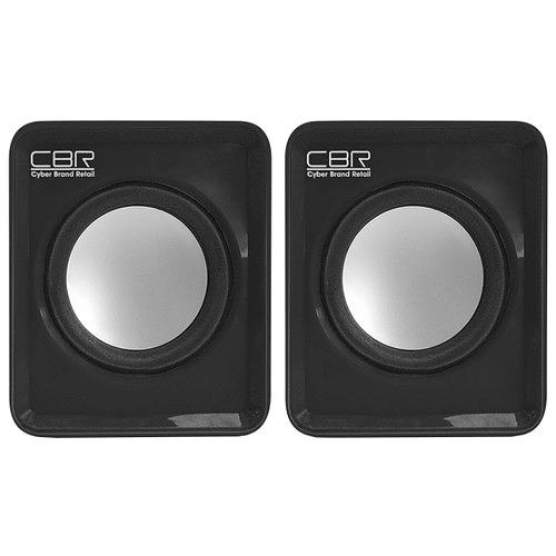 CBR CMS 90 Black, Акустическая система 2.0, питание USB, 2х3 Вт (6 Вт RMS), материал корпуса пластик, 3.5 мм линейный стереовход, регул. громк., длина кабеля 1 м, цвет чёрный фото 1