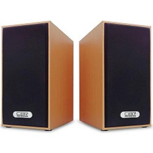 CBR CMS 635 Brown, Акустическая система 2.0, питание USB, 2х3 Вт (6 Вт RMS), материал корпуса MDF, 3.5 мм линейный стереовход, регул. громк., длина кабеля 1 м, цвет светло-коричневый фото 1