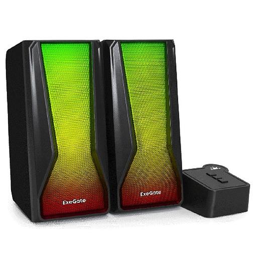 ExeGate Accord 230 (питание USB,Bluetooth, 2х3Вт (6Вт RMS), 60-20000Гц, цвет черный, RGB подсветка, Color Box) фото 1
