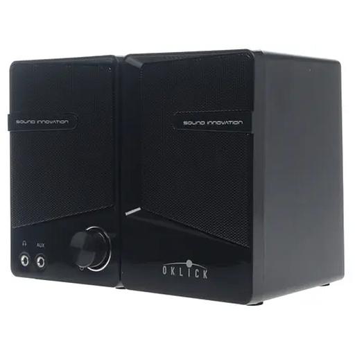 Колонки Oklick OK-126 2.0 черный 6Вт портативные фото 1