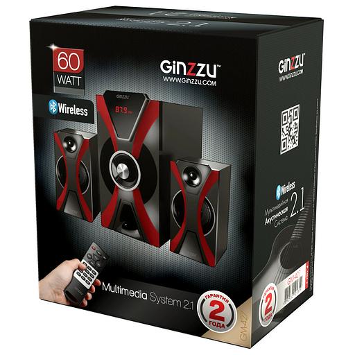 Ginzzu GM-427, Акустическая система 2.1, 60W/BT/USB/SD/FM/ДУ фото 4