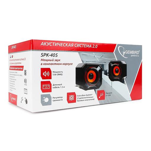 Акустич. система 2.0 Gembird SPK-405, пассив. излучатели, черный, 5 Вт, рег. громкости USB-питание фото 6