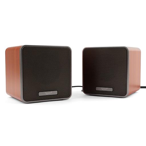 Gembird SPK-206, дерево, коричневый, 5 Вт, регулятор громкости, USB-питание фото 1