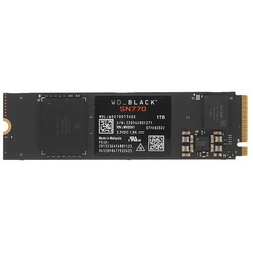 SSD WD Black SN770 WDS100T3X0E 1ТБ, M.2 2280, PCI-E 4.0 x4, NVMe, PCIe фото 1