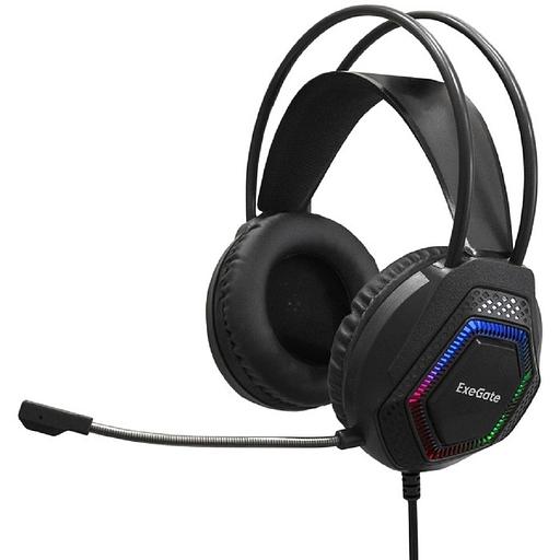 Игровая гарнитура ExeGate Cosmos HS-704GL (объемный звук 7.1, длина кабеля 2.5м, динамик 50мм, 20-20000Гц, RGB подсветка, USB интерфейс, регулировка громкости, Color Box) фото 1