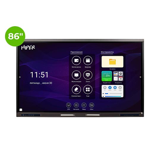 Hiper Touch EDU Интерактивная панель 86" {LED 4К 60Hz 400cd 1200:1 178/178 2x15W} [IFP8602-HE] фото 1