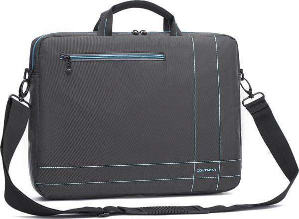 Сумка Continent CC-201 GB(нейлон, серый с голубой отстрочкой, 15,6'') фото 1