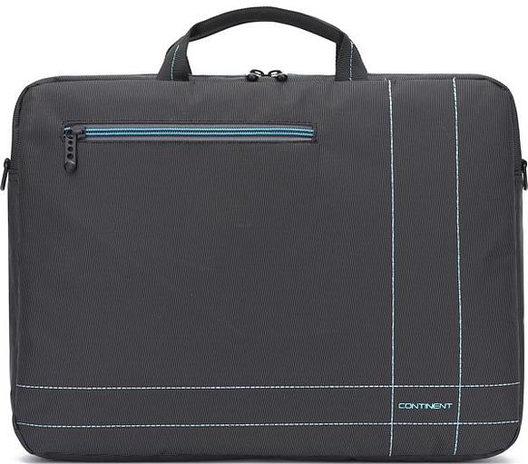 Сумка Continent CC-201 GB(нейлон, серый с голубой отстрочкой, 15,6'') фото 2