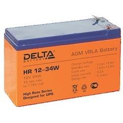 Delta HR 12-34W (9 А\ч, 12В) свинцово- кислотный аккумулятор фото 1