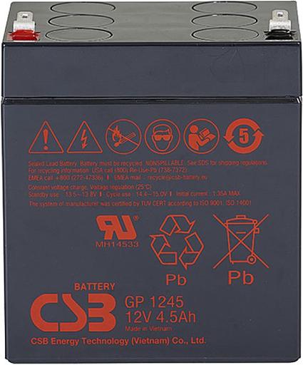 CSB Батарея GP1245 (12V 4,5Ah/16W) фото 1