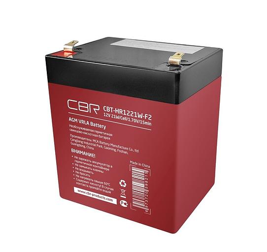 CBR Аккумуляторная VRLA батарея CBT-HR1221W-F2 (12В 5,2Ач), клеммы F2 фото 2
