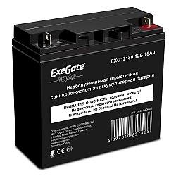 Exegate EP234540RUS Аккумуляторная батарея HR 12-18/EXG12180 (12V 18Ah, клеммы F3 (болт М5 с гайкой)) фото 1