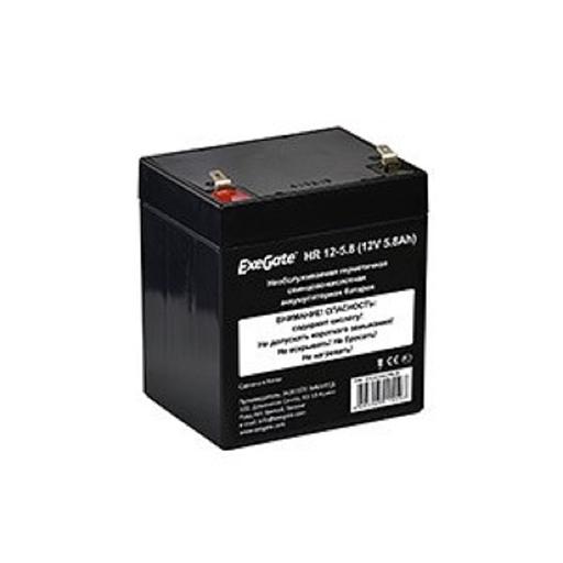 Exegate EX282962RUS Аккумуляторная батарея HR 12-5.8 (12V 5.8Ah 1223W, клеммы F1) фото 1