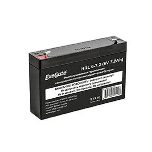 Exegate EX282952RUS Аккумуляторная батарея HRL 6-7.2 (6V 7.2Ah, клеммы F1) фото 1