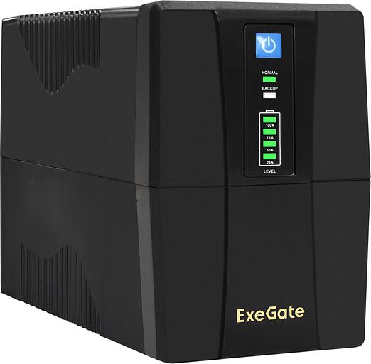 Exegate EP285597RUS ИБП ExeGate SpecialPro UNB-650.LED.AVR.EURO.RJ.USB <650VA/360W, LED, AVR, 2 евророзетки, RJ45/11, USB, Black> фото 1
