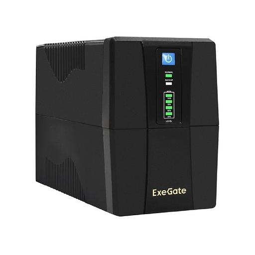 Exegate EX292764RUS ИБП ExeGate SpecialPro UNB-600.LED.AVR.2SH.RJ.USB <600VA/360W, LED, AVR, 2*Schuko, RJ45/11, USB, Black> фото 1