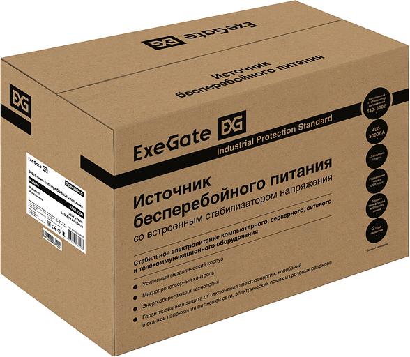 Exegate EX292793RUS ИБП ExeGate SpecialPro UNB-1200.LED.AVR.2SH.3C13 <1200VA/750W, LED, AVR, 2*Schuko+3*C13, съемн.кабель, металлический корпус, Black> фото 4
