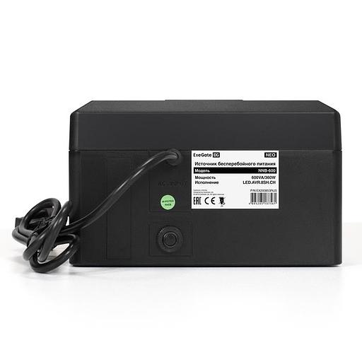 Exegate EX293853RUS ИБП ExeGate NEO NNB-600.LED.AVR.8SH.CH <600VA/360W, LED, AVR, 8*Schuko, 4*USB-порта для зарядки, Black> фото 3