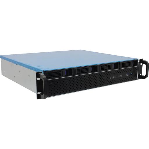 Procase ES204XS-SATA3-B-0 Корпус 2U Rack server case (4 SATA III/SAS 12Gbit hotswap HDD), черный, без блока питания, глубина 400мм, MB 12"x13" фото 1