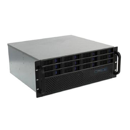 Procase ES412XS-SATA3-B-0 Корпус 4U Rack server case (12 SATA3/SAS 12Gb hotswap HDD), черный, без блока питания, глубина 400мм, MB 12"x13" фото 1