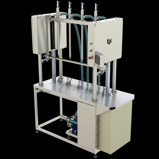 Полуавтомат розлива жидкостей в тару 0,5 – 10,0 л ПР-800В-МГ (весовой, 4 головы, с опусканием) фото 4