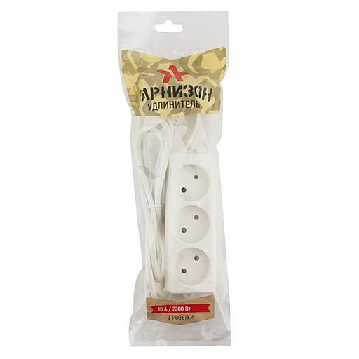 Гарнизон Сетевой фильтр EL-NL3-W-5, 3 розетки допустимый ток 10А, длина 5м. фото 3