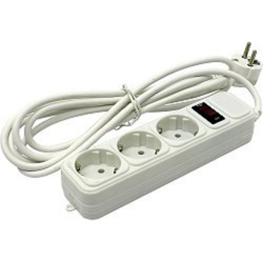Exegate EX221184RUS Сетевой фильтр Exegate SP-3-5W (3 розетки, 5м, евровилка, белый) фото 1