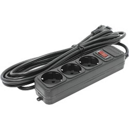 Exegate EX221182RUS Сетевой фильтр Exegate SP-3-5B (3 розетки, 5м, евровилка, черный) фото 1