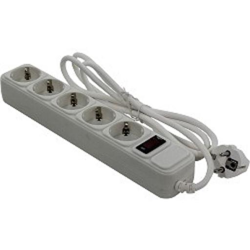 Exegate EX221174RUS Сетевой фильтр Exegate SP-5-1.8W (5 розеток, 1.8м, евровилка, белый) фото 1