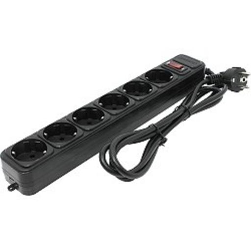 Exegate EX119391RUS Сетевой фильтр Exegate SP-6-1.8B (6 розеток, 1.8м, евровилка, черный) фото 1