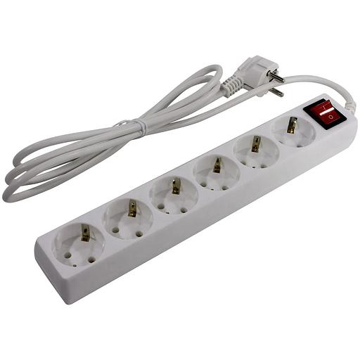 Exegate EX119392RUS Сетевой фильтр Exegate SP-6-3G (6 розеток, 3м, евровилка, серый) фото 1