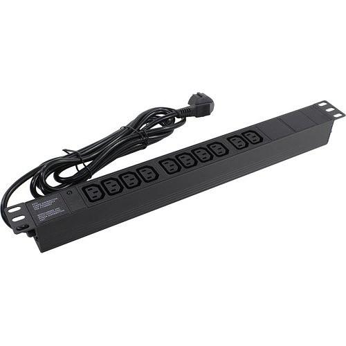 Exegate EX280863RUS Блок розеток ExeGate ServerPro PDU-19H005 Al-10C13-EU3, 19",1U,алюм, 10 IEC 320 C13, евровилка, 3м фото 1
