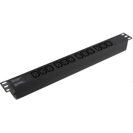 Exegate EX280865RUS Блок розеток ExeGate ServerPro PDU-19H007 Al-12C13-C20, 19",1U,алюм, 12 IEC 320 C13, С20 фото 1