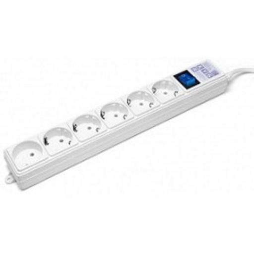 PowerCube Фильтр-удлинитель (SPG(5+1)-16B-1,9M) 6 розеток, 1.9м,16А/3,5кВт, белый фото 1