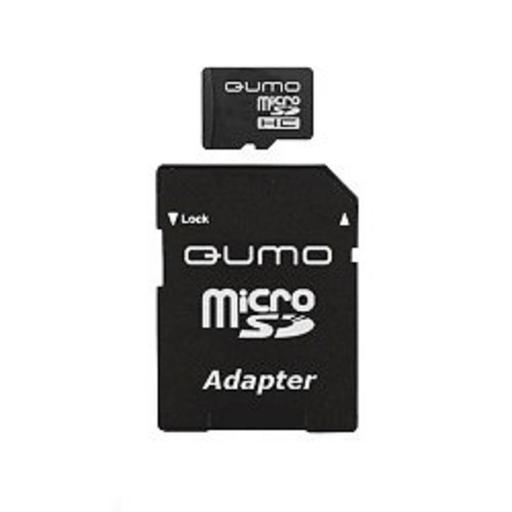 Micro SecureDigital 8Gb QUMO QM8GMICSDHC10 {MicroSDHC Class 10, SD adapter} фото 1