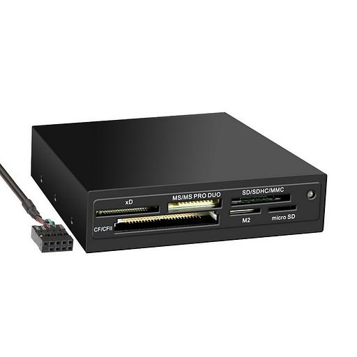 USB 2.0 Card reader SD/SDHC/MMC/MS/microSD/xD/CF, 3.5" (черный) [GR-116B] фото 1