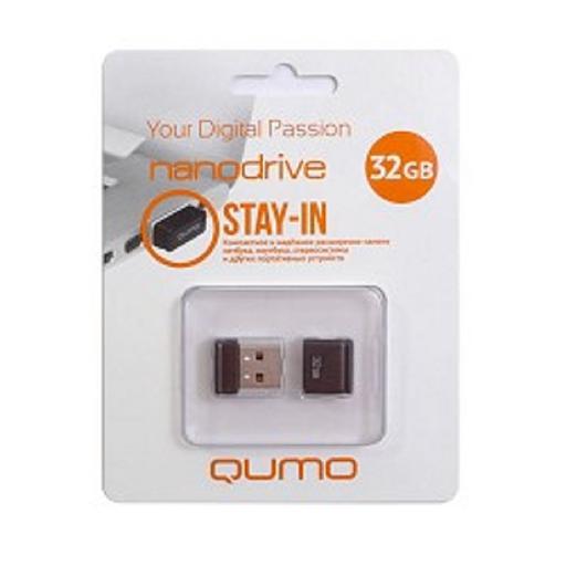 USB 2.0 QUMO 32GB NANO [QM32GUD-NANO-B] Black фото 1