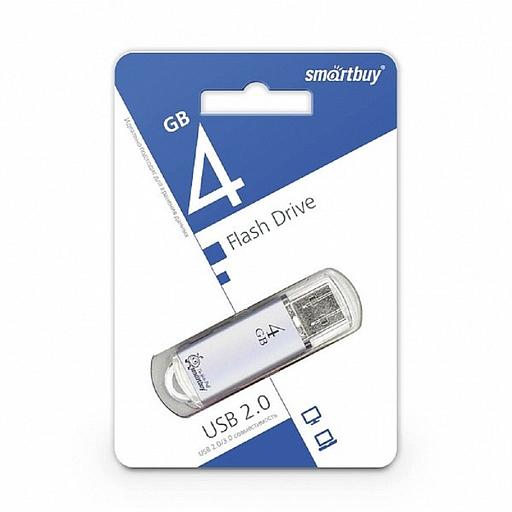 Smartbuy USB Drive 4Gb V-Cut series Silver SB4GBVC-S фото 1