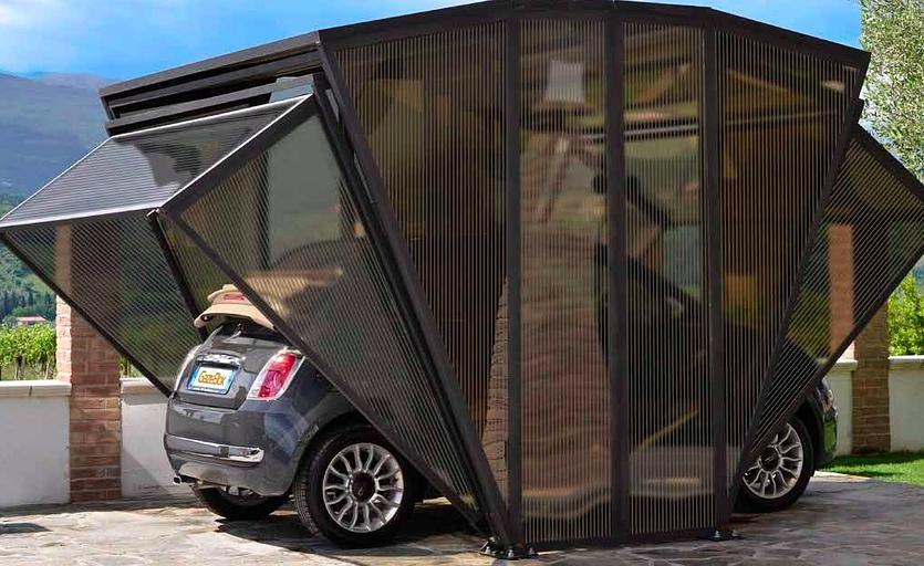 Изготовление автомобильного раздвижного навеса Ленинградская область фото 1