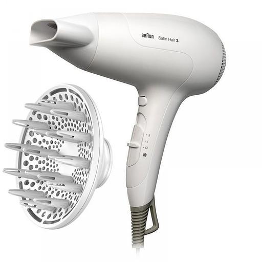 BRAUN HD385 Фен, 2000Вт, белый фото 1