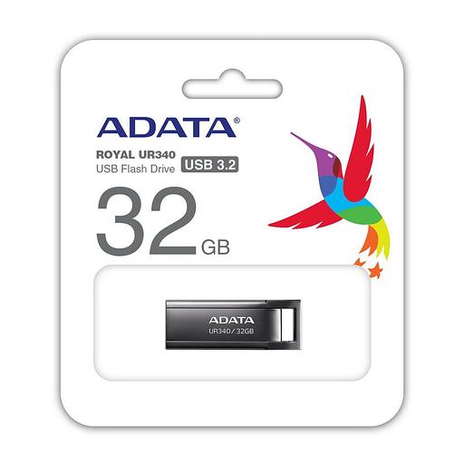 32GB UR340 USB Flash Drive USB 3.2 Gen1, Black, Retail (AROY-UR340-32GBK) фото 3