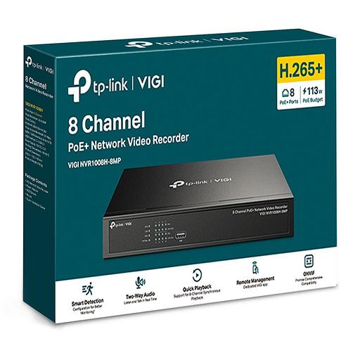 TP-Link VIGI NVR1008H-8MP VIGI 8-канальный сетевой видеорегистратор с поддержкой PoE+ фото 3