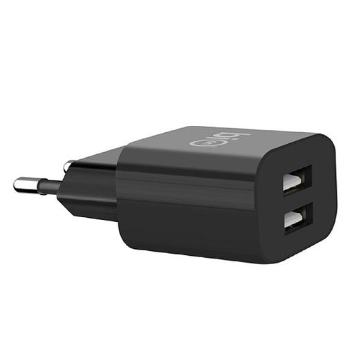Bion Сетевое Зарядное Устройство, 2*USB-A, 10 Вт, черный [BXP-ADP-2A-10B] фото 1