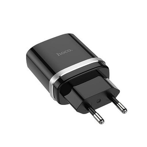 HOCO HC-16255 C12Q/ Сетевое ЗУ/ QC 3.0/ 1 USB/ Выход: 5V_9V_12V, 18W/ Black фото 1
