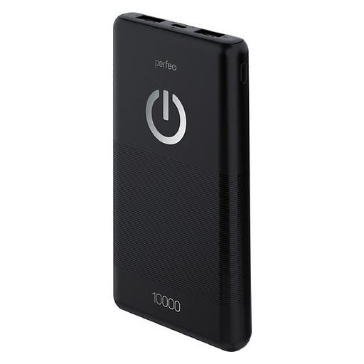 Perfeo Powerbank 10000 mah + Micro usb /In Micro usb /Out USB 1 А, 2.1A/ Black (PF_B4296) фото 1