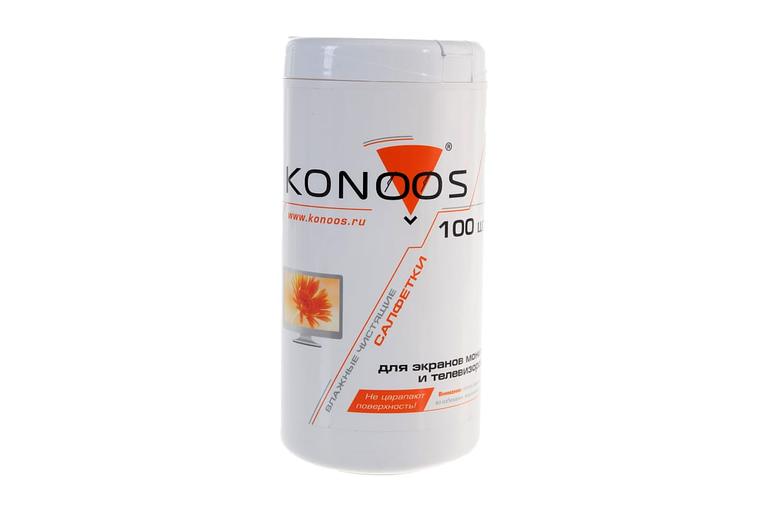 Konoos KBF-100 Салфетки для ЖК-экранов в банке, 100 шт. фото 4