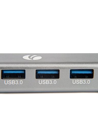 VCOM DH311A Кабель-концентратор USB 3.1 Type-Cm --> RJ-45+3port USB3.0(f) Aluminum Shell VCOM [DH311A] [4895182246775] фото 3