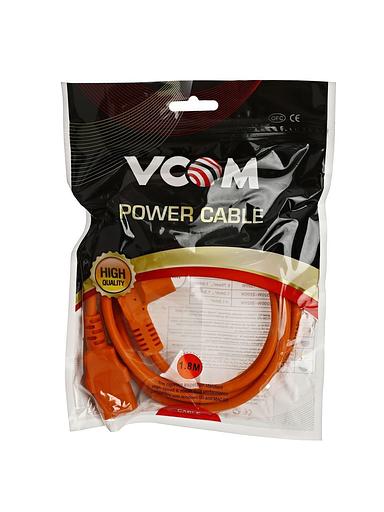 VCOM Кабель питания 220V 1.8 м (Европейский стандарт) оранжевый фото 3