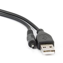 Gembird/Cablexpert CC-USB-AMP25-0.7M Кабель USB 2.0 Pro, AM/DC 2,5мм 5V 2A (для планшетов Android), 0.7м, экран, черный, пакет фото 1