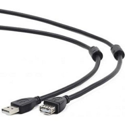 Cablexpert Кабель удлинитель USB2.0 Pro CCF2-USB2-AMAF-6, AM/AF, 1.8м, экран, 2феррит.кольца, черный, пакет фото 1